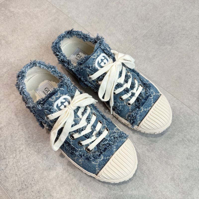 Gucci GG Denim Sneakers Logo 24ss 35 Women's 22cm (8.66in) Low Cut