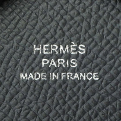 Hermes Calvi Duo Ardoise Epson Coin Case Card Case W Engraved Gray