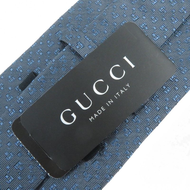 Gucci 100% Silk All-over Design Regular Tie Tie Gray-blue Men's Accessories