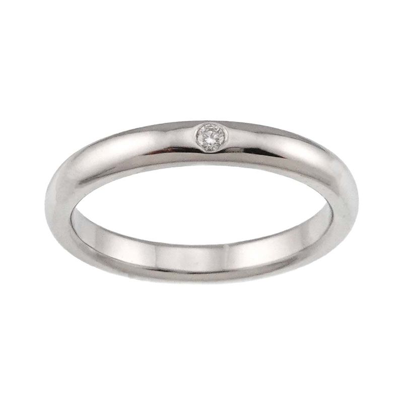 Tiffany & Co Tiffany & Co Stacking Band Ring #9 Ring Diamond 1P Pt Platinum