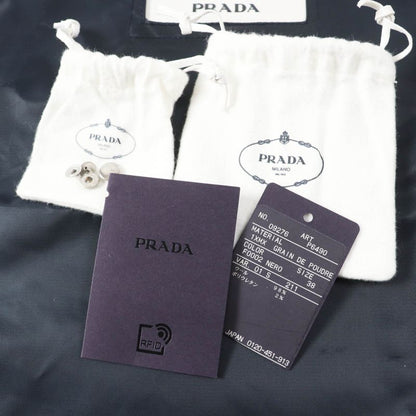 Prada 2021 P6490 Wool Long Length Chester Coat Black 38 Garmented Made In