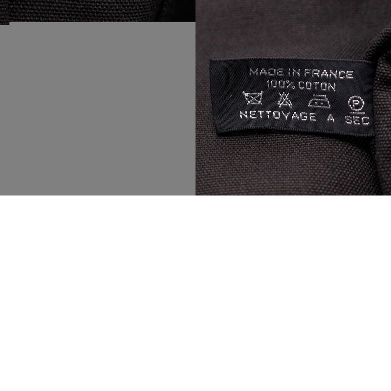 Hermes Fourre Tout MM Tote Bag Cotton Canvas Black Unisex Handbag