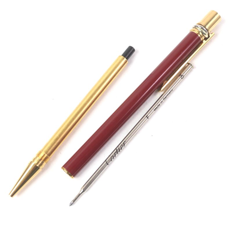 Cartier Trinity De Cartier Double C Logoed Twist Ballpoint Pen Bordeaux Gold