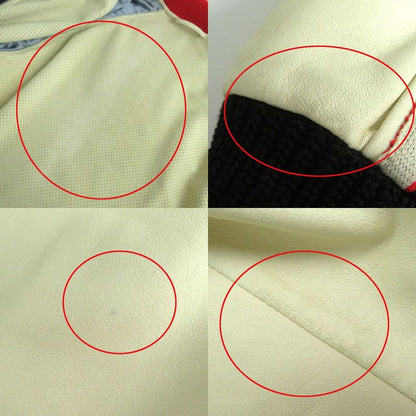 Gucci 497399 Vintage Logo Brogue Leather Zip Up Bomber