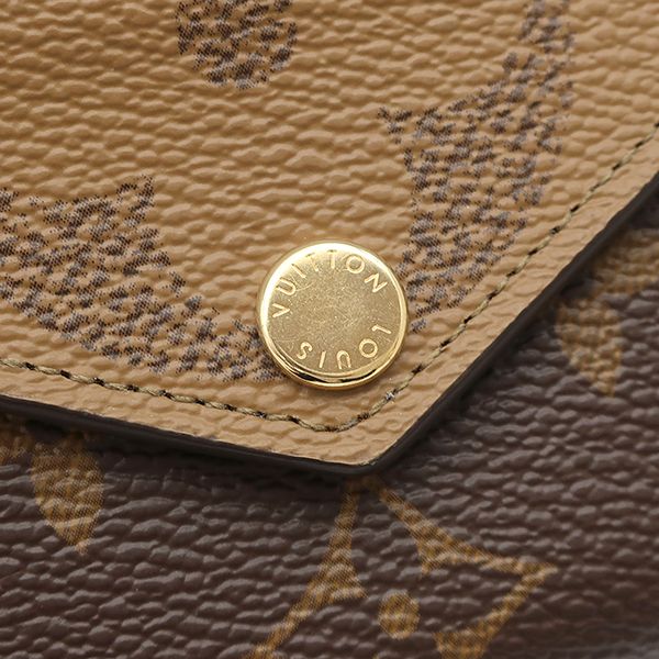 Louis Vuitton Trifold Wallet Portefeuille Zoe Monogram Canvas Monogram Reverse