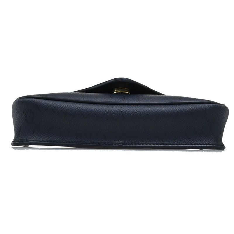 Christian DIOR Shoulder Bag Logo PVC Navy 61ka840