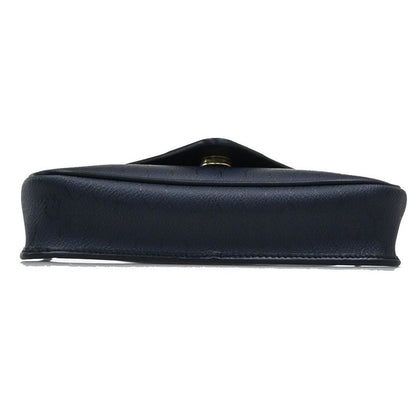 Christian DIOR Shoulder Bag Logo PVC Navy 61ka840