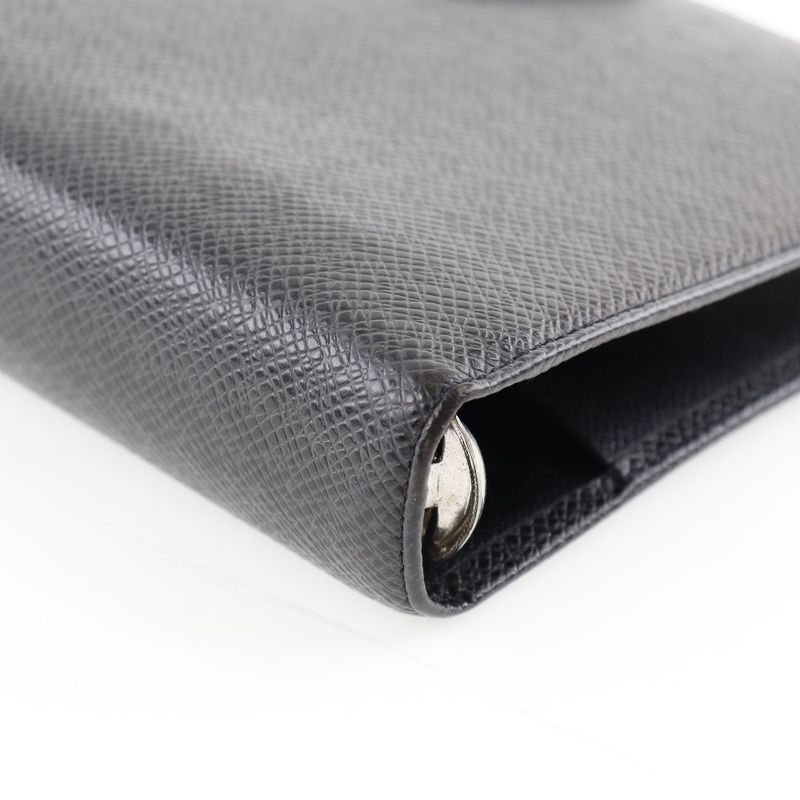 Louis Vuitton Agenda MM R20222 Taiga Ardoise Black Sp0041 Men's Notebook Cabas