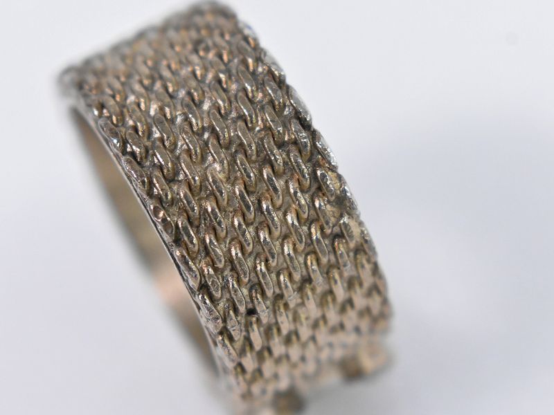 Authentic Chanel Coco Mark Rhinestone Ring Size 14 GP Gold Plated Coco Mark