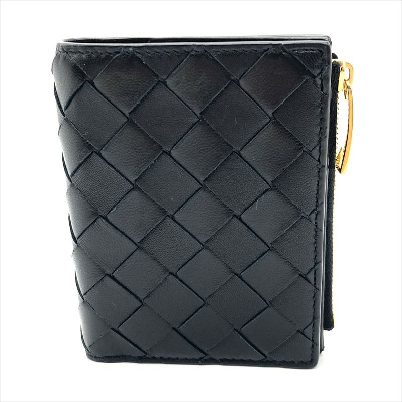 Bottega Veneta Intrecciato Bifold Wallet Leather 742330 VCPP 38425 Black