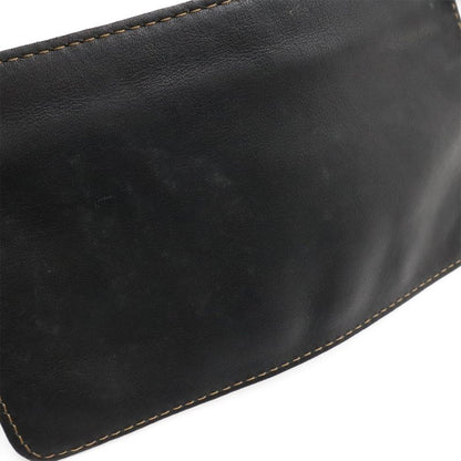 Loewe Anton Shoulder Bag Crossbody Leather Black With Gold Hardware Pouch