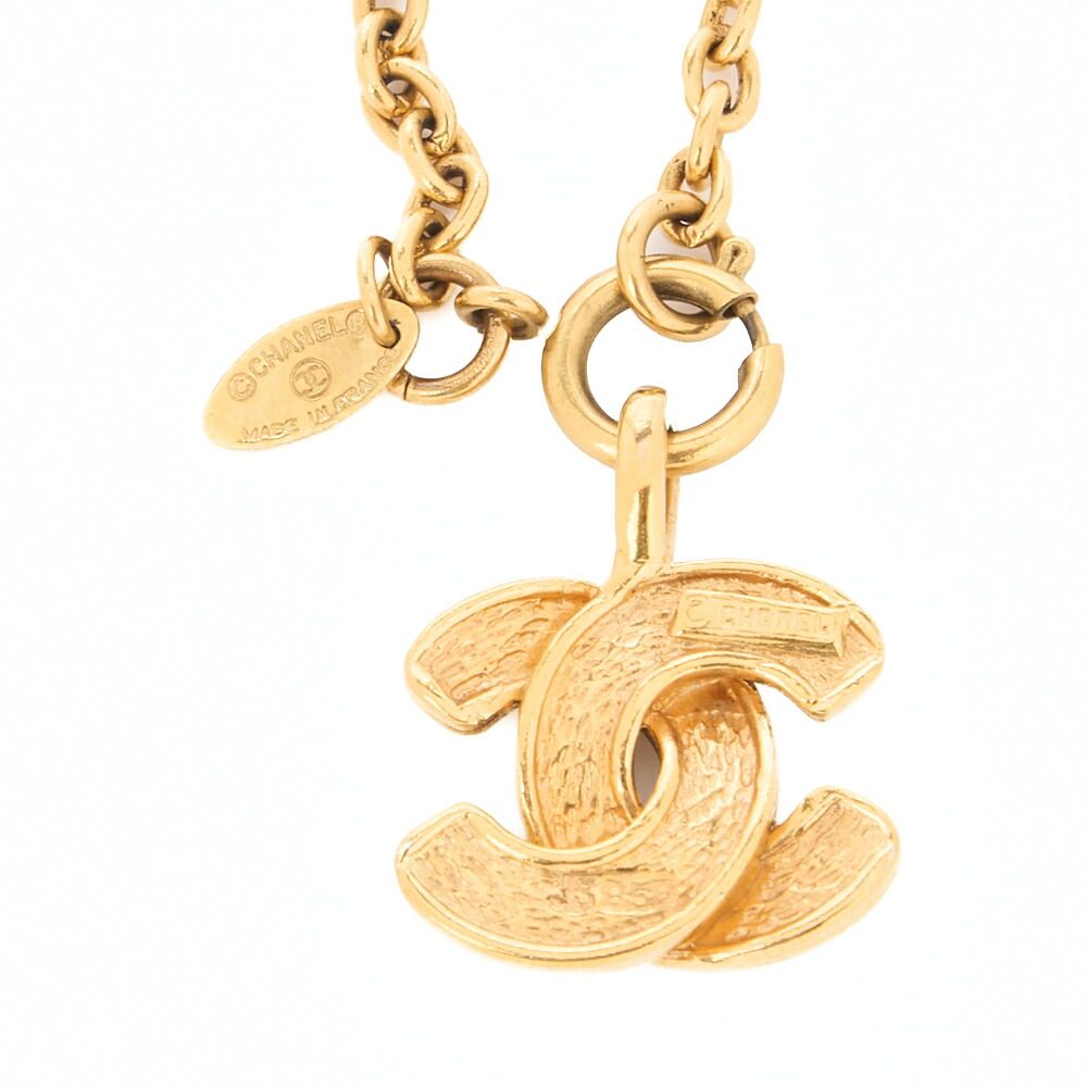 Chanel CC Logo 24K Gold Plate Necklace GP Gold Mini- (gold Plated) Gold Chain