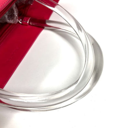 Prada Handbag Triangle Logo Triangle Logo Plate Enamel Pink