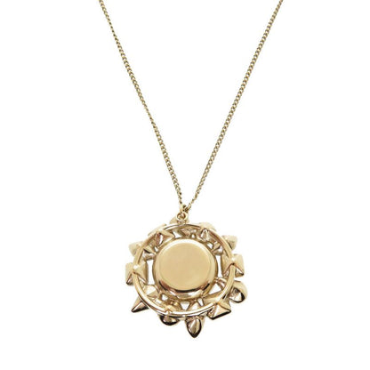Chanel Faux Pearl Stone Chien Pan Gold B19K Coco Mark Necklace Accessory 0998
