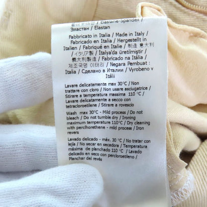 Fendi Fr6169 Logo Embroidered None Denim Pants Bottoms With Logo Buttons Beige