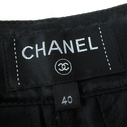 CHANEL 21SS P70669 V62116 No5 Gathered Design Shorts With Buttons Black 40 Made