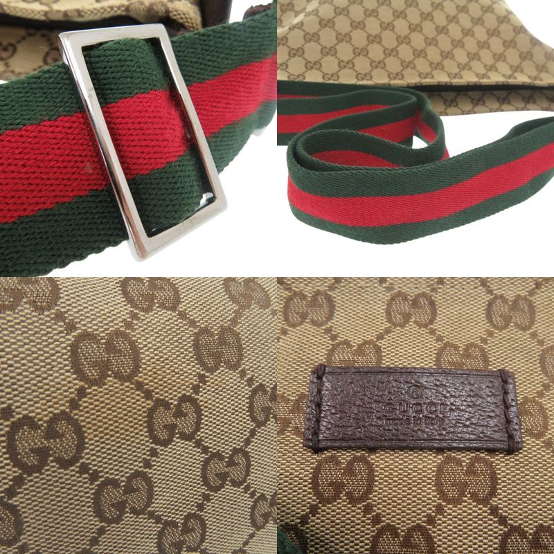 Gucci Sherry Line 189751 Shoulder Bag GG Canvas Leather Beige 0941 Gucci