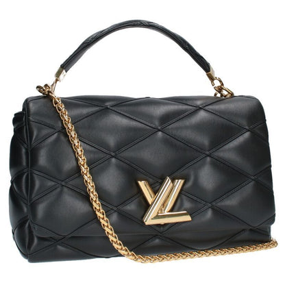 Louis Vuitton M23689 Go-14 GM LV Twist Lock Lamb Leather Chain Shoulder Bag