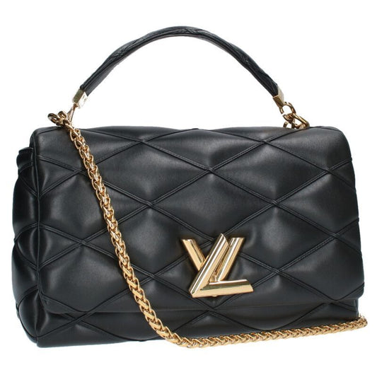 Louis Vuitton M23689 Go-14 GM LV Twist Lock Lamb Leather Chain Shoulder Bag