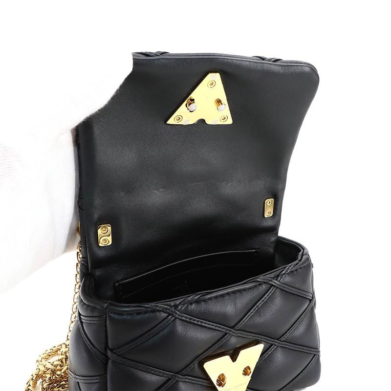 Louis Vuitton Martage PICO Go-14 Chain Shoulder Bag Leather Noir Black M23625