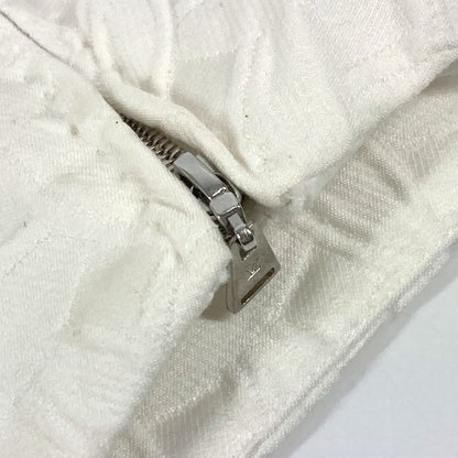 Louis Vuitton Skirt Monogram Logo Cotton White