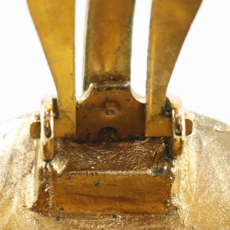 Chanel Coco Mark Vintage Gold Plated 28 Ladies 16.0g Earrings