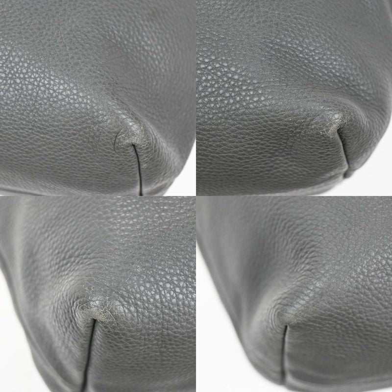 Gucci Shoulder Tote Bag Bamboo Tassel Leather Gray 38ka912