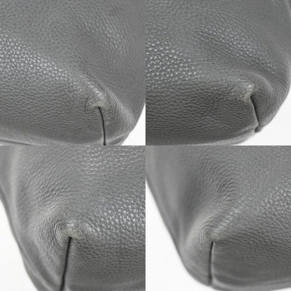 Gucci Shoulder Tote Bag Bamboo Tassel Leather Gray 38ka912