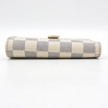 Louis Vuitton Damier Azure Portefeuille Viennois Foldable Wallet Clasp Gusset