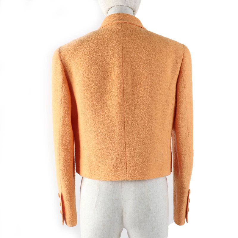 CHANEL Vintage 96P P06565v04632 Wool Nylon Coco Mark Button Tweed Tailored