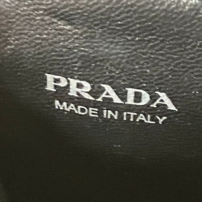 Prada Shoulder Bag Leather Triangle 1bh190 White