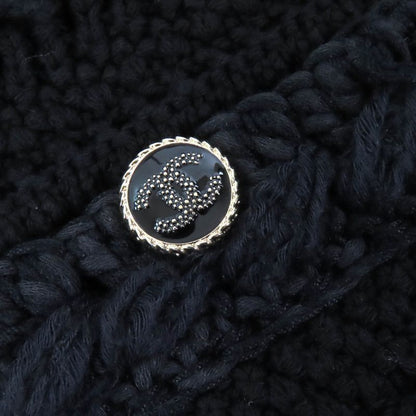 CHANEL 21P P70500 100% Cotton Coco Mark Button Coco Button Cropped Knit