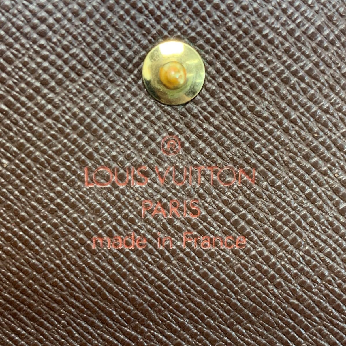 Louis Vuitton Damier Portefeuille Elise N61654 Brown Bifold Wallet Leather