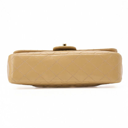 Chanel Handbag Matelasse Coco Top Handle Flap Bag Lambskin Beige Gold