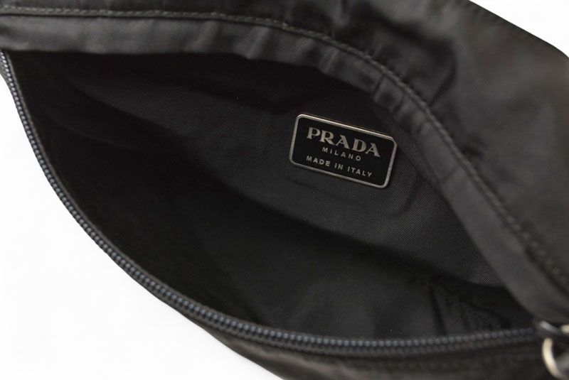 Prada Shoulder Bag Body Bag Prada Tessuto Black Men Women