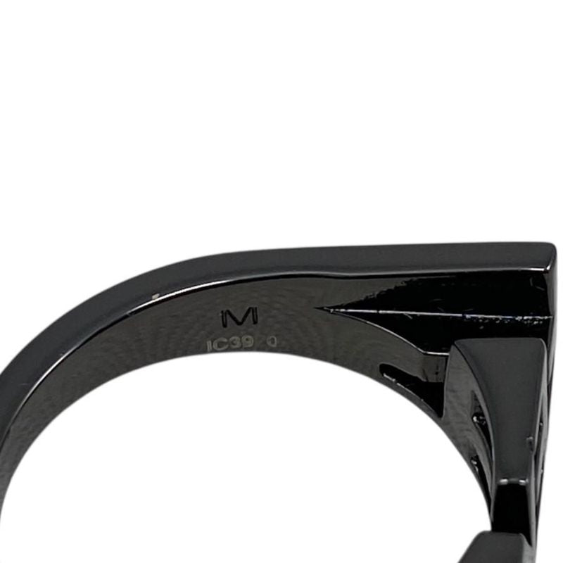 Fendi Ring Logo Letta 7 Aj272 M Size Black