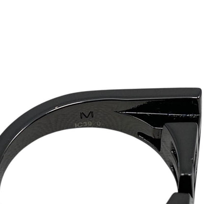 Fendi Ring Logo Letta 7 Aj272 M Size Black