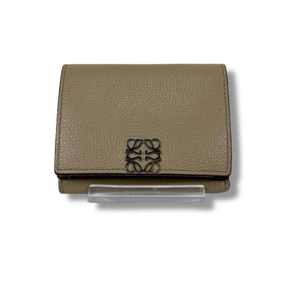 Loewe Trifold Wallet Vertical Wallet Trifold Wallet Sand Glaze Compact Wallet