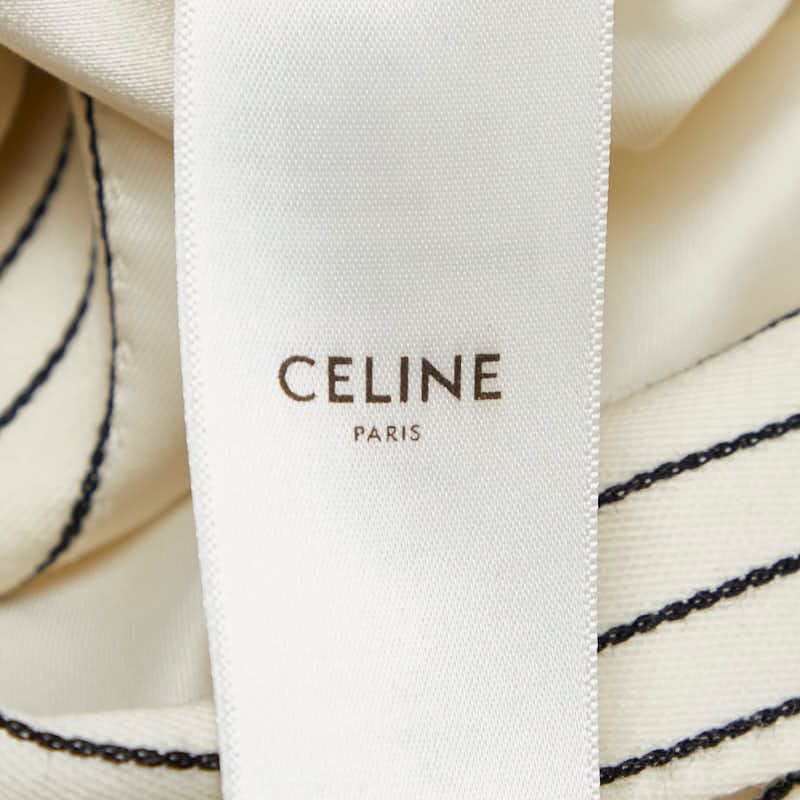 Celine Stripe 2B Tailored Jacket Bleather Size 48 2v376881c Off White Black