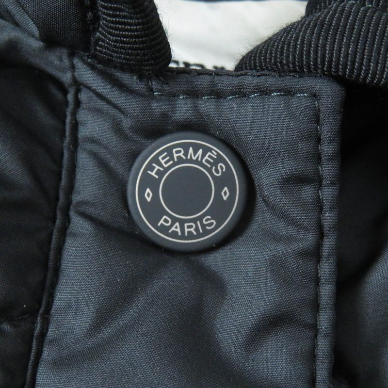 Hermes 23-24aw 3h0185da Serie Button Serie Rubber Patch Cotton Down Jacket