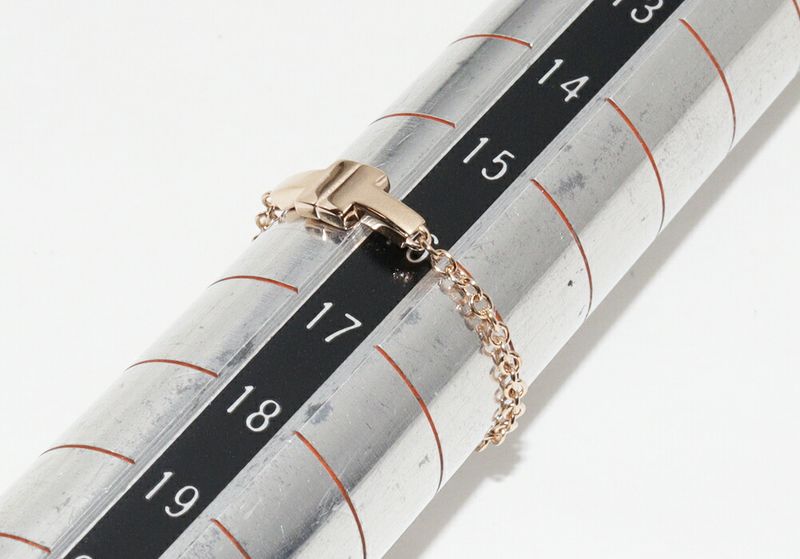 Tiffany & Co Ring 18K Pink Gold TTWO Chain Ring