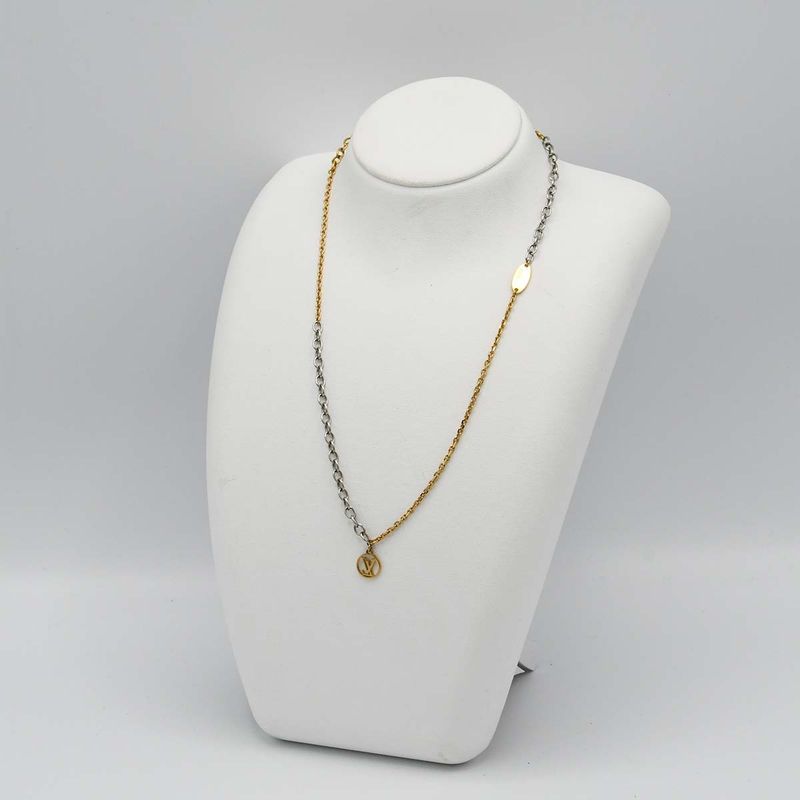 Louis Vuitton LV Necklace M68074 Gold Color And Silver Color Combination