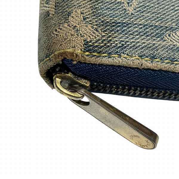 Louis Vuitton Monogram Denim Zippy Wallet M95341 Round Zipper Long Wallet Unisex
