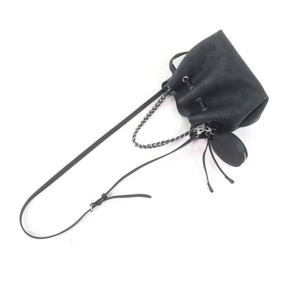 Louis Vuitton M57070 Bella Noir Black Mahina Leather 2way Shoulder Bag With