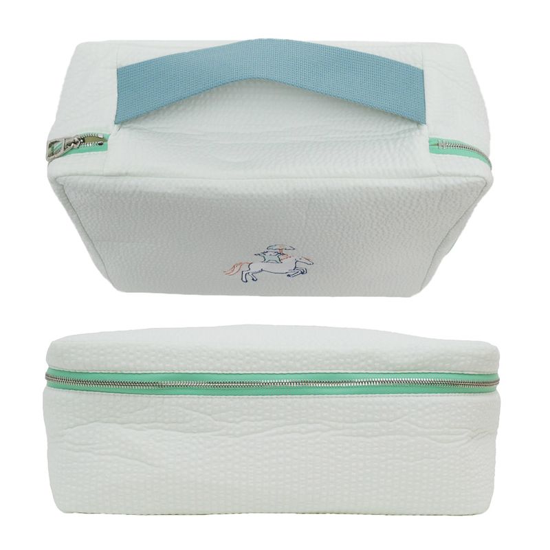 Hermes Gabriel To-go-mm Handbag Pouch Veil Aqua Ladies