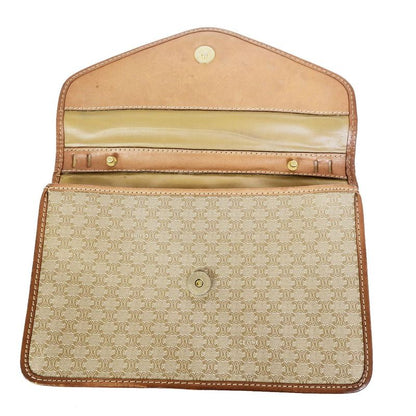 Celine Macadam Second Bag Clutch Bag Beige 01bs111