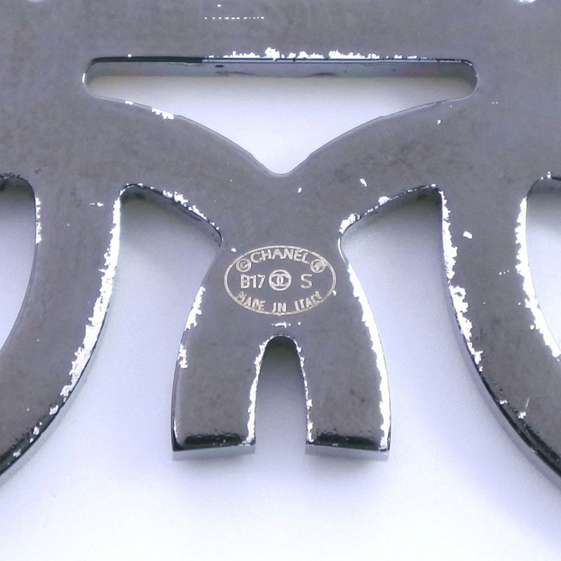 Chanel Strap Rhinestone Black B17S Ladies 54.5g Necklace