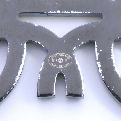 Chanel Strap Rhinestone Black B17S Ladies 54.5g Necklace