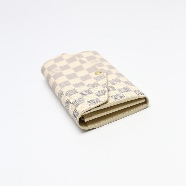 Louis Vuitton N63208 Damier Azure Long Wallet Portefeuille And Sarah Long