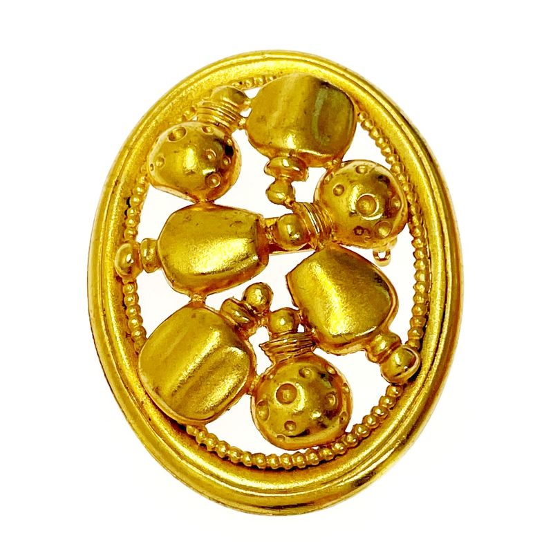 Christian Dior GP Parfums Perfume Motif Brooch Gold 350204 Brooch